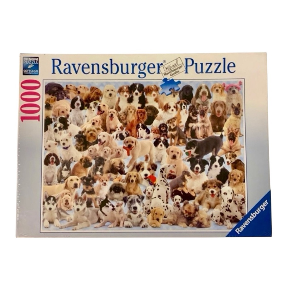Ravensburger 1000 piece puzzle. New, unopened. “Dogs Galore”